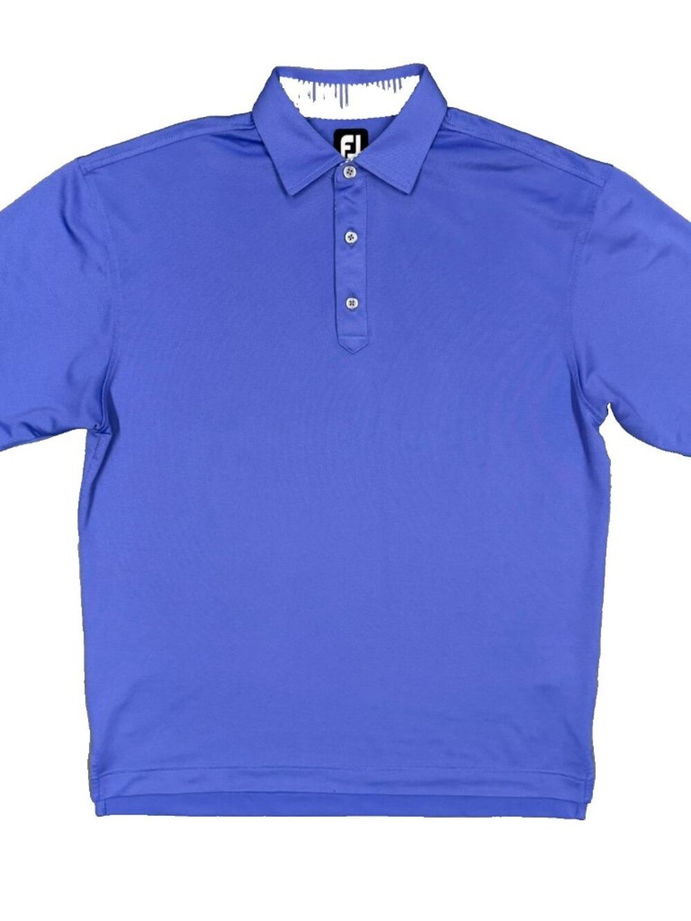 FootJoy Golf Shirt Short Sleeve Performance Polo Stretch Textured Blue Large